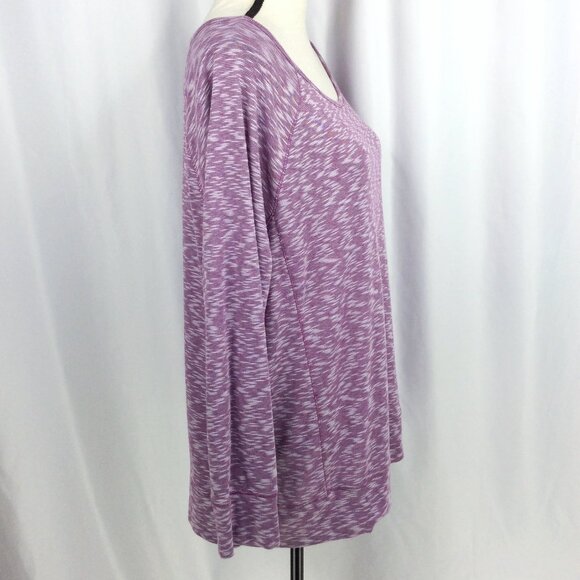 Eddie Bauer Travex Top Womens Size 2XL Mulberry Raglan Sleeve Travel - Picture 2 of 9